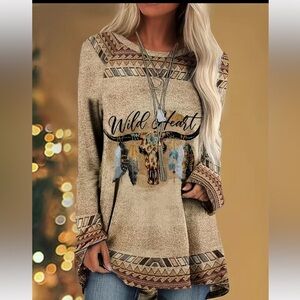 Wild Heart Western Tunic Top
